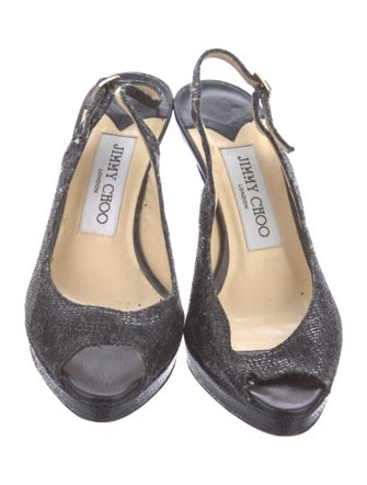 Jimmy Choo Glitter Slingback Pumps