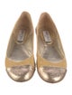 Jimmy Choo Patent Leather Animal Print Ballet Flats
