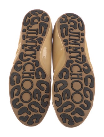 Jimmy Choo Patent Leather Animal Print Ballet Flats