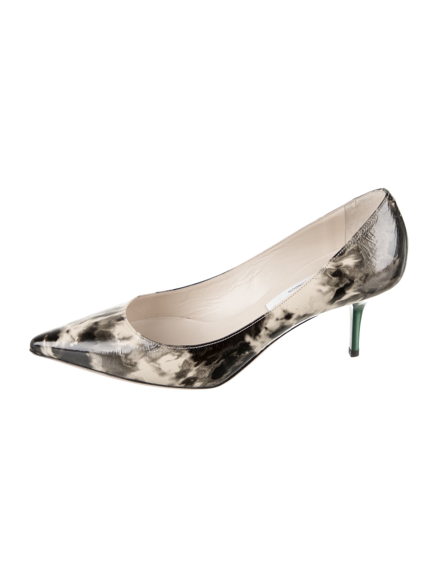 Jimmy Choo Patent Leather Tie-Dye Print Pumps