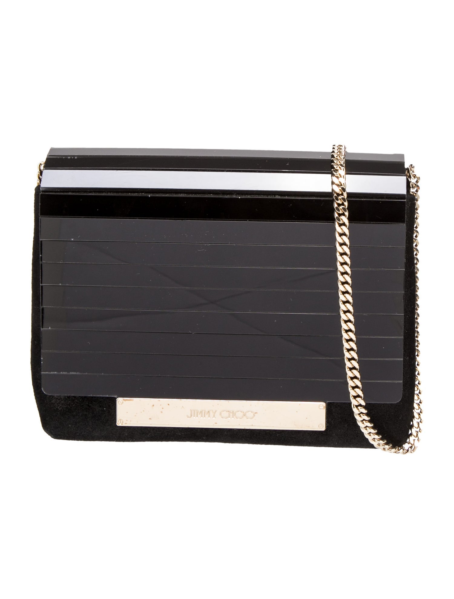 Jimmy Choo Suede Evening Bag Black Crossbody Bags, Handbags