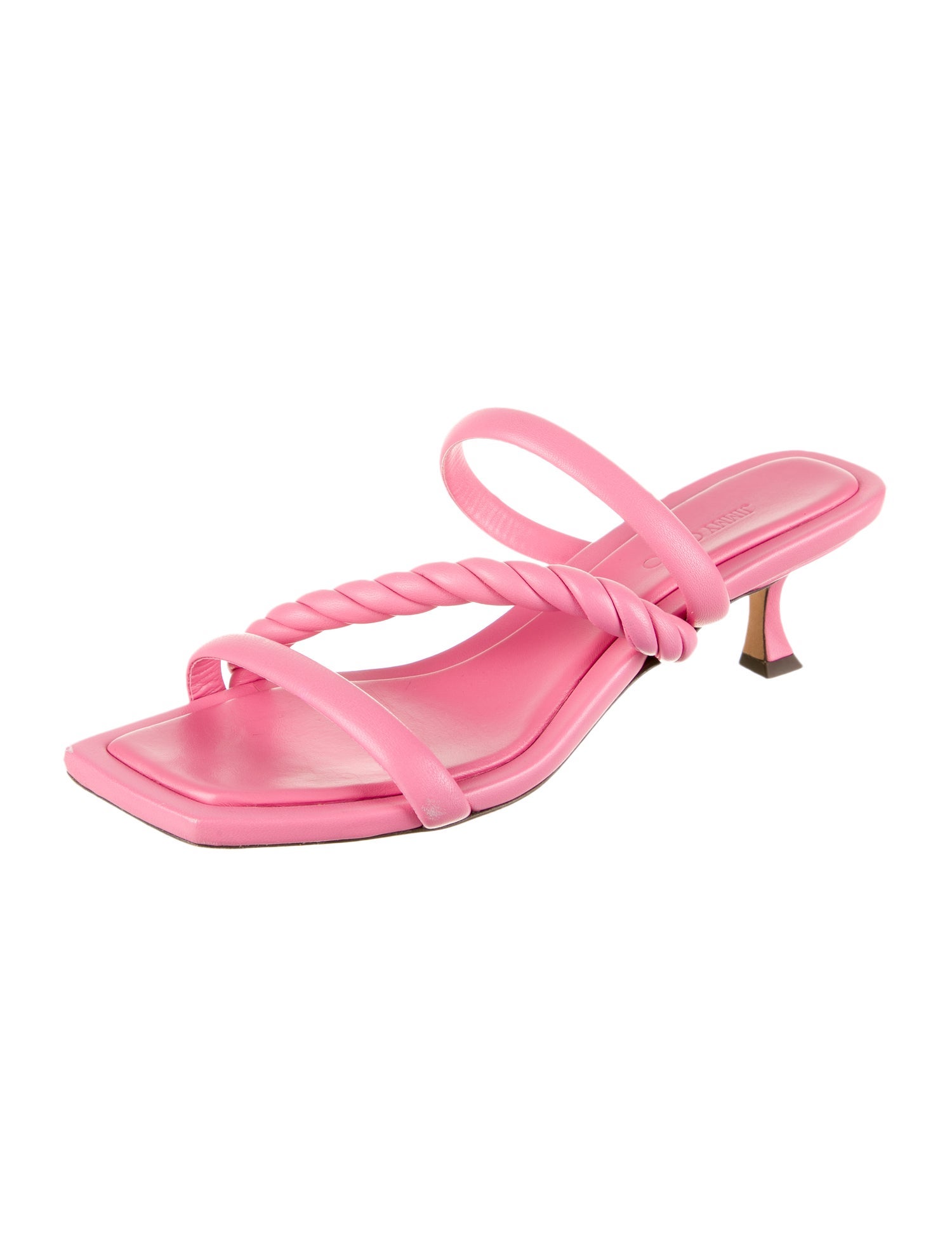 VT 25 Rockstud leather slides Pink Sheepskin 286630 main image 0
