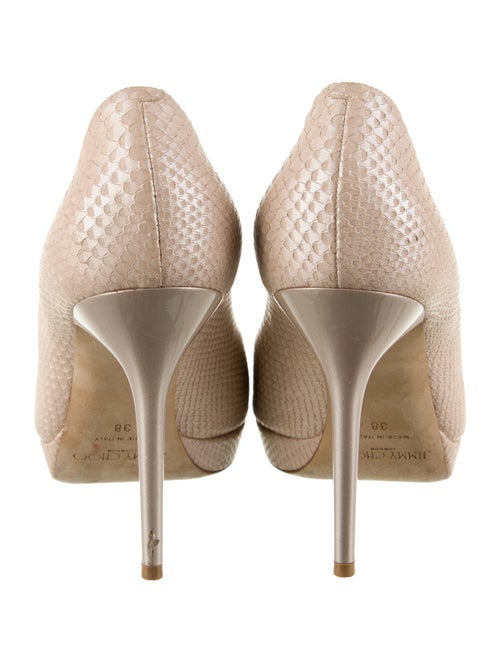 Jimmy Choo Embossed Leather Animal Print Pumps