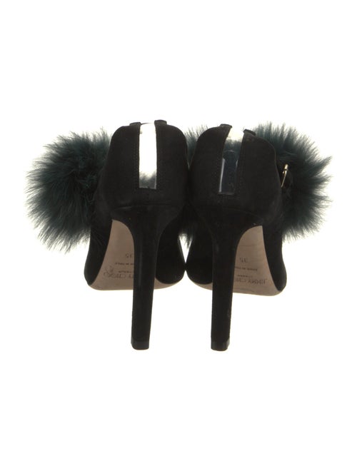 Jimmy Choo Suede Pom-Pom Embellishments Slingback Pumps
