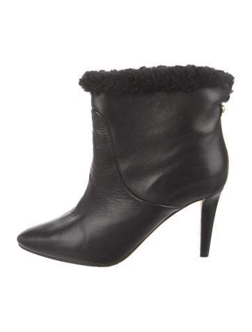Jimmy Choo Boots Leather Fur Trim Us8, It38 | 8