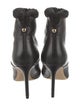 Jimmy Choo Leather Fur Trim Boots