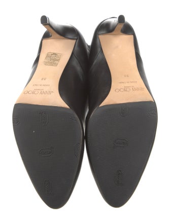 Jimmy Choo Leather Fur Trim Boots