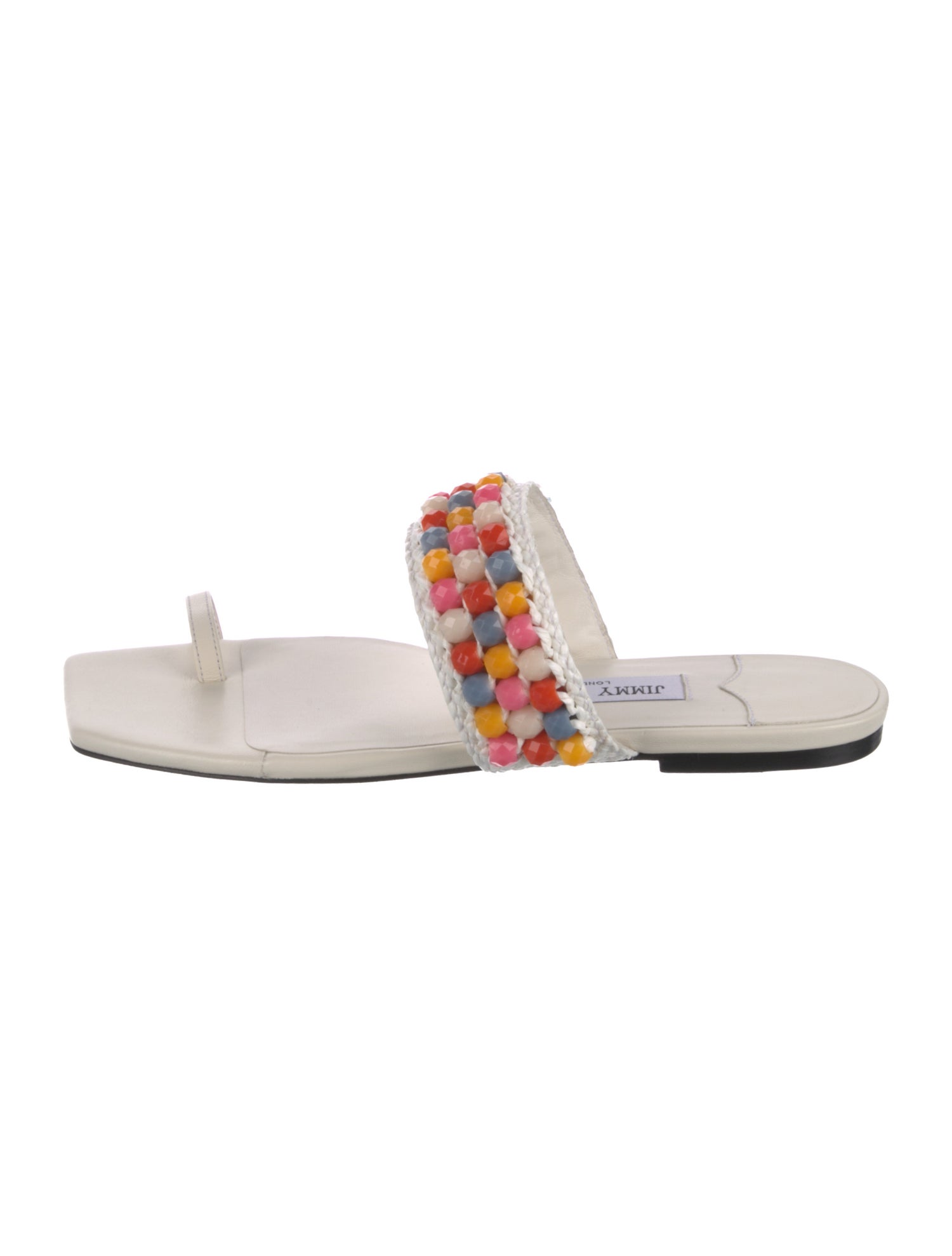 Jimmy Choo Leather Printed Slides