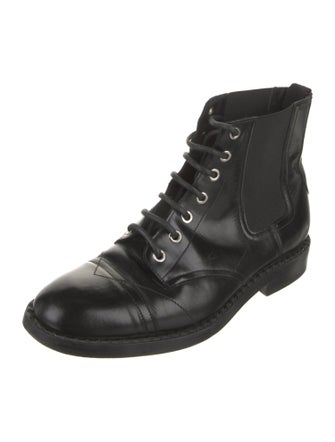 Jimmy Choo Leather Combat Boots