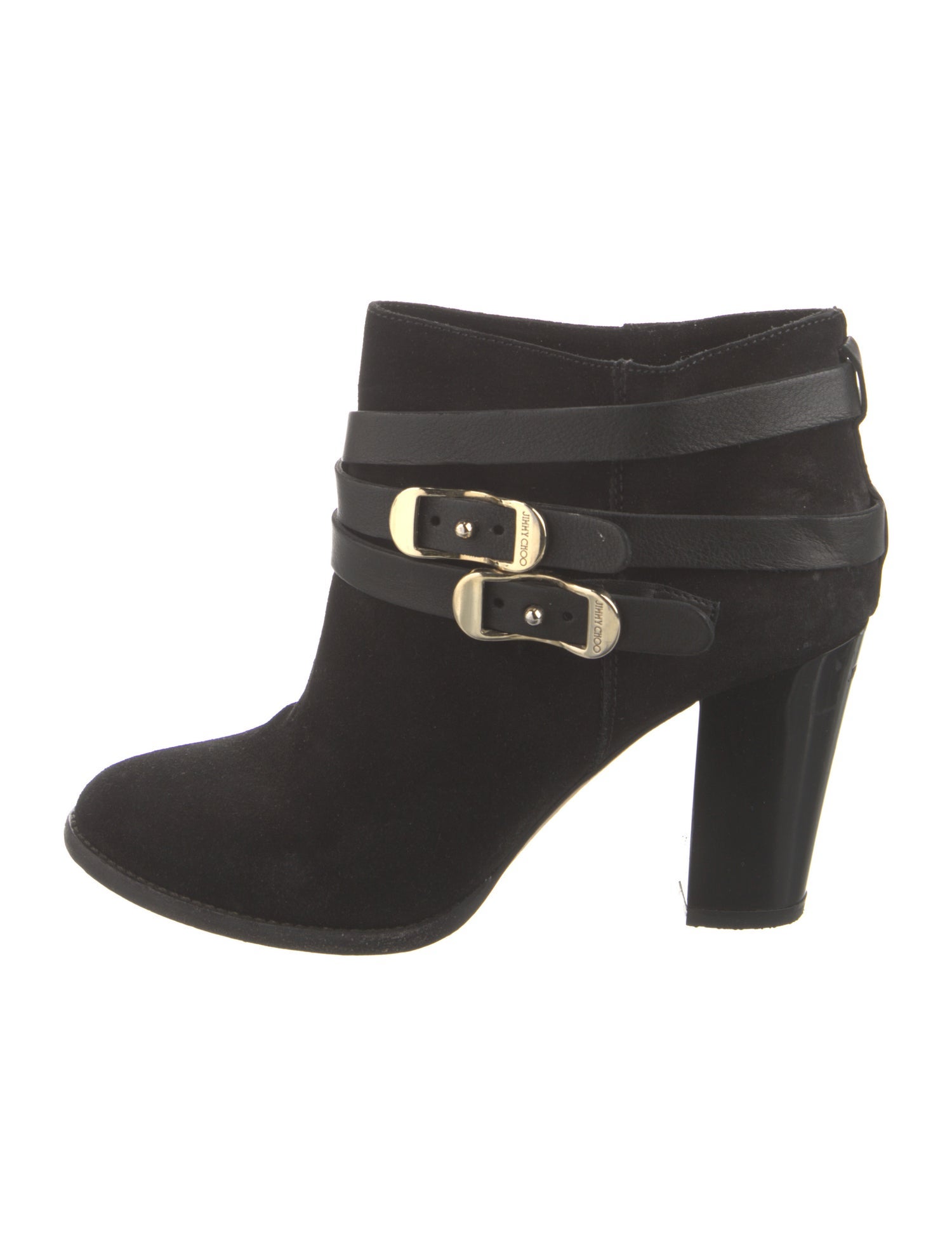 Jimmy Choo Suede Leather Trim Embellishment Boots