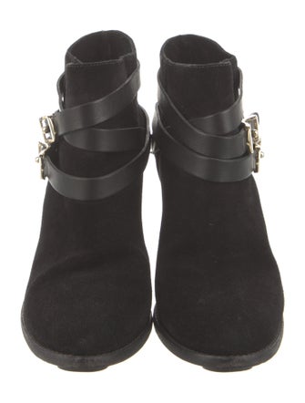 Jimmy Choo Suede Leather Trim Embellishment Boots