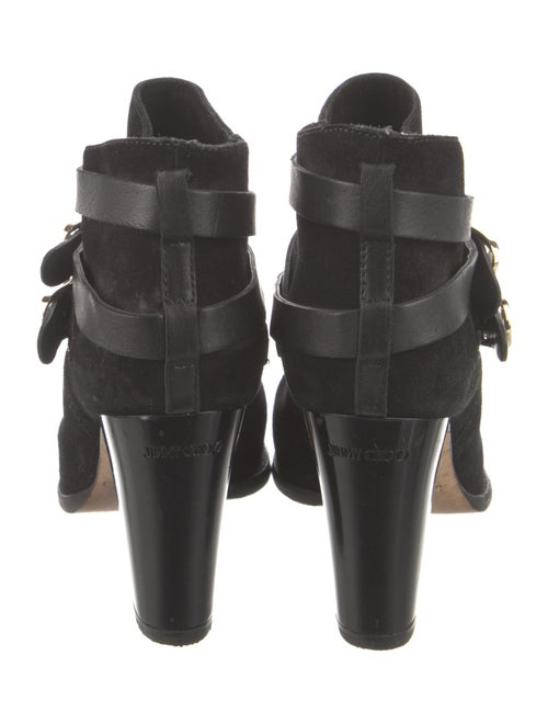 Jimmy Choo Suede Leather Trim Embellishment Boots