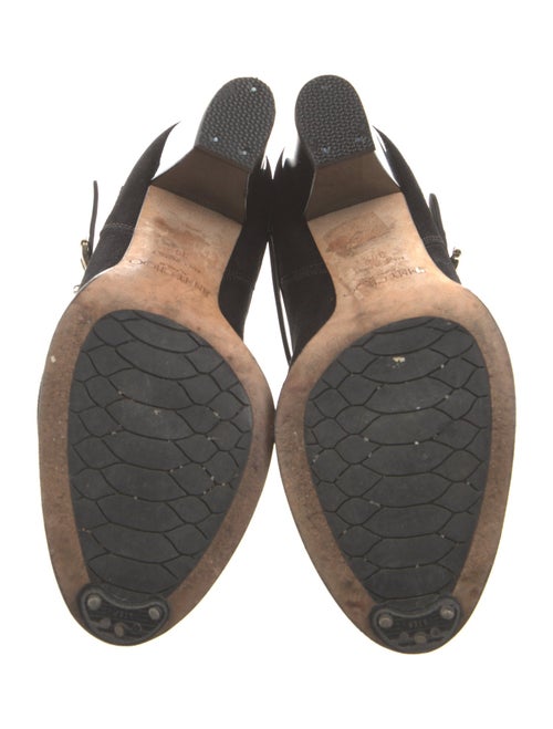 Jimmy Choo Suede Leather Trim Embellishment Boots