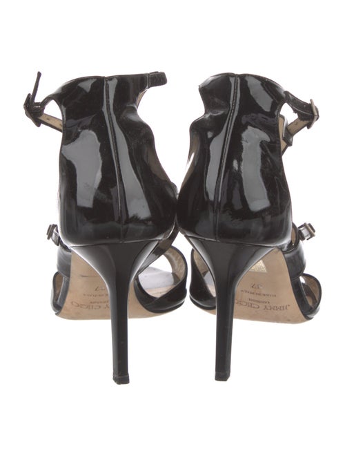 Jimmy Choo Patent Leather T-Strap Sandals
