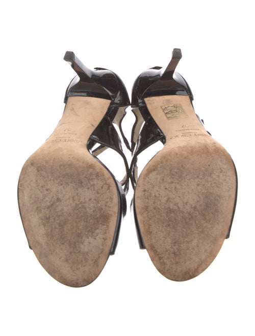 Jimmy Choo Patent Leather T-Strap Sandals