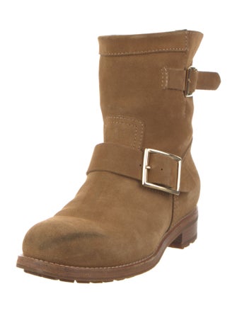 Jimmy Choo Suede Moto Boots