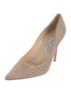 Jimmy Choo Suede Studded Accents Pumps