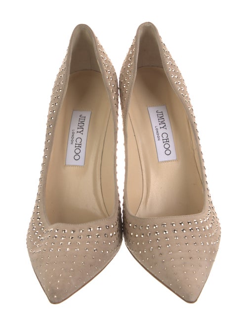 Jimmy Choo Suede Studded Accents Pumps