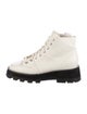Jimmy Choo Leather Crystal Embellishments Combat Boots