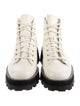 Jimmy Choo Leather Crystal Embellishments Combat Boots