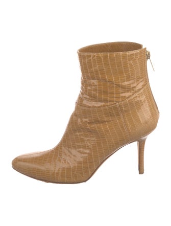 Jimmy Choo Leather Animal Print Boots