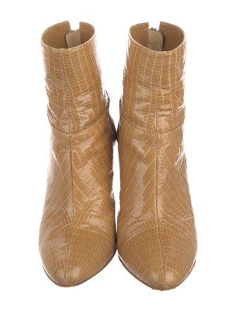 Jimmy Choo Leather Animal Print Boots