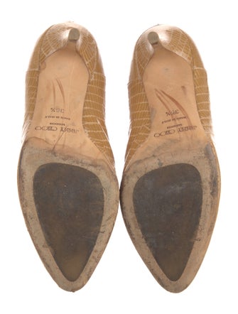 Jimmy Choo Leather Animal Print Boots