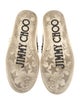 Jimmy Choo Leather Crystal Embellishments Sneakers