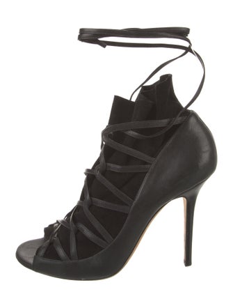 Jimmy Choo Leather Lace-Up Boots
