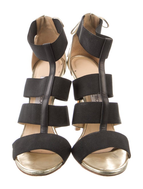 Jimmy Choo Bow Accents T-Strap Sandals