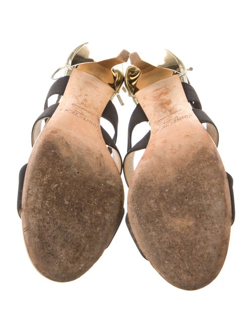 Jimmy Choo Bow Accents T-Strap Sandals