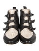 Jimmy Choo GG Embossed Leather Combat Boots