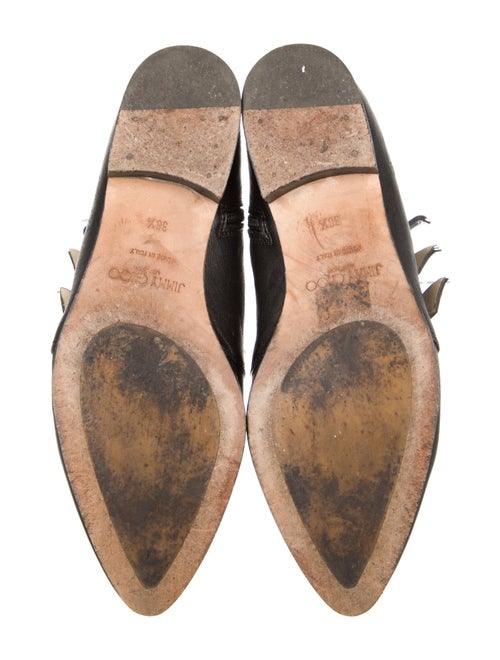 Jimmy Choo GG Embossed Leather Combat Boots