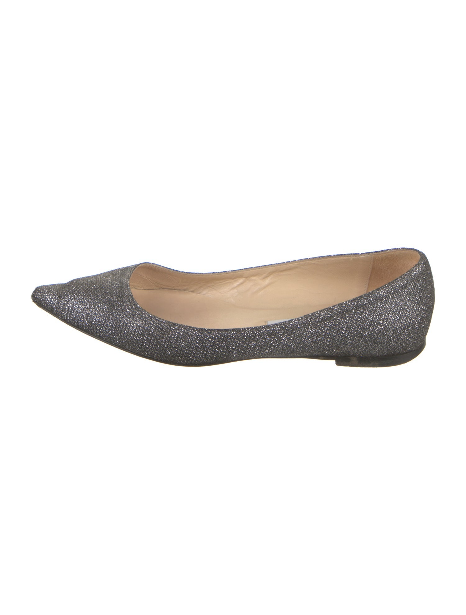 Jimmy Choo Glitter Accents Ballet Flats - Metallic Flats, Shoes ...