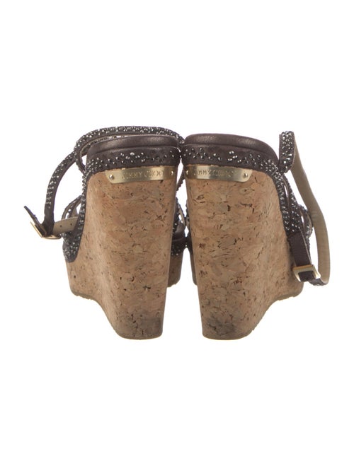 Jimmy Choo Leather Crystal Embellishments Espadrilles