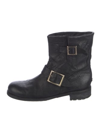 Jimmy Choo Leather Moto Boots