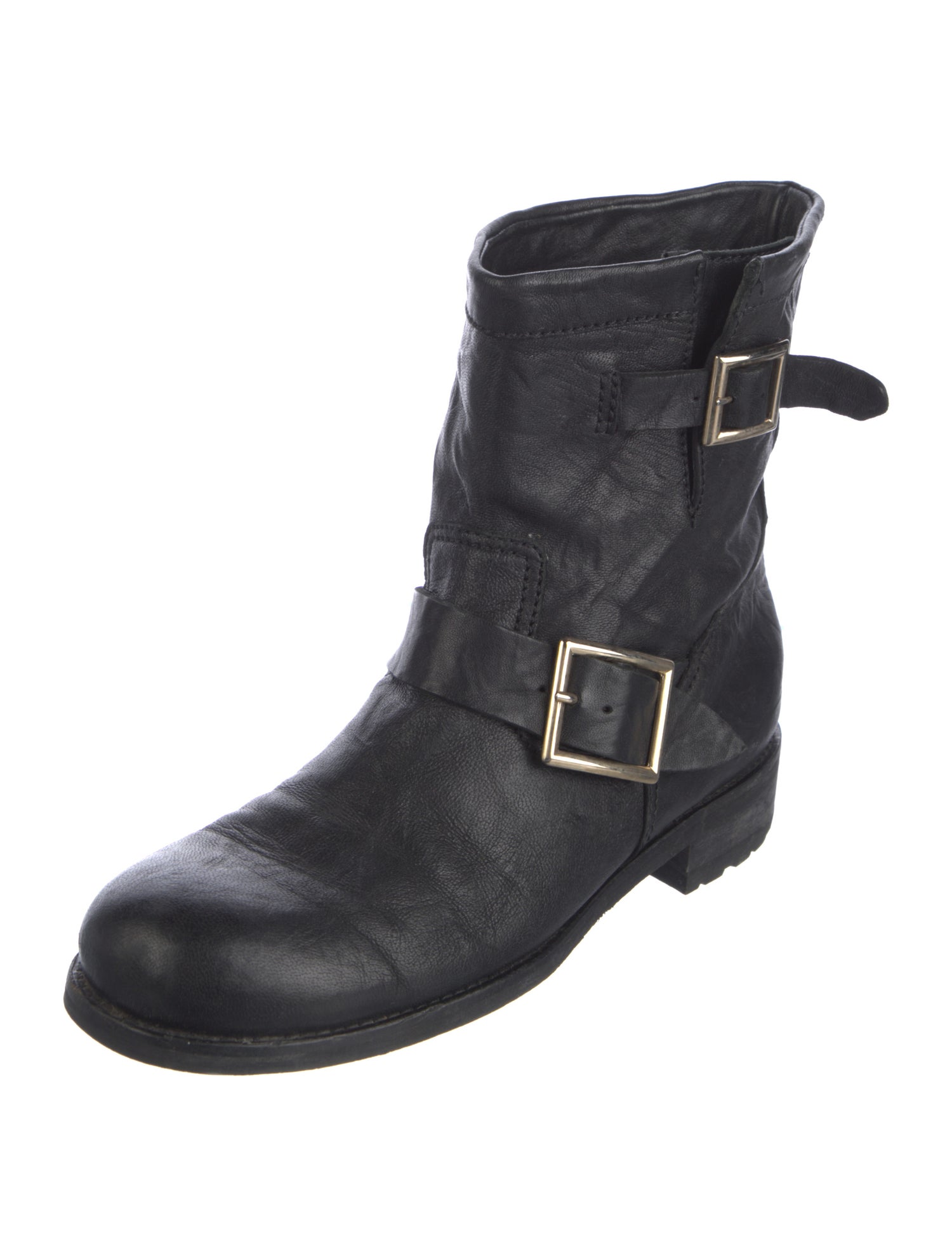 Jimmy Choo Leather Moto Boots