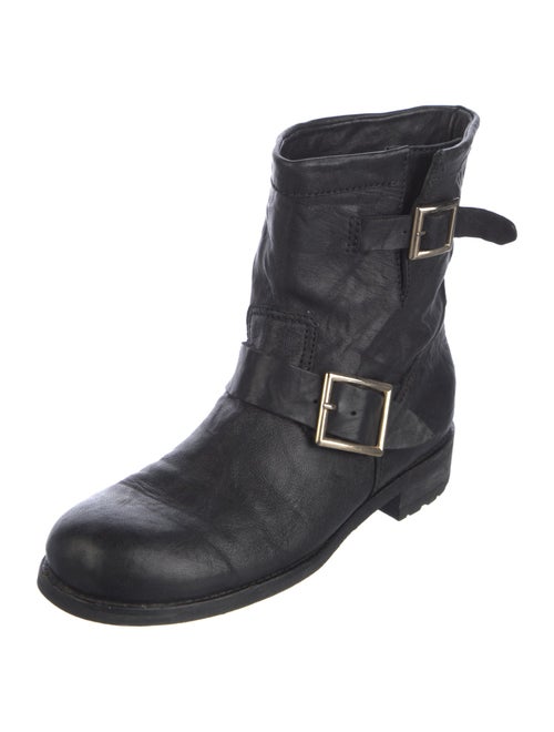Jimmy Choo Leather Moto Boots