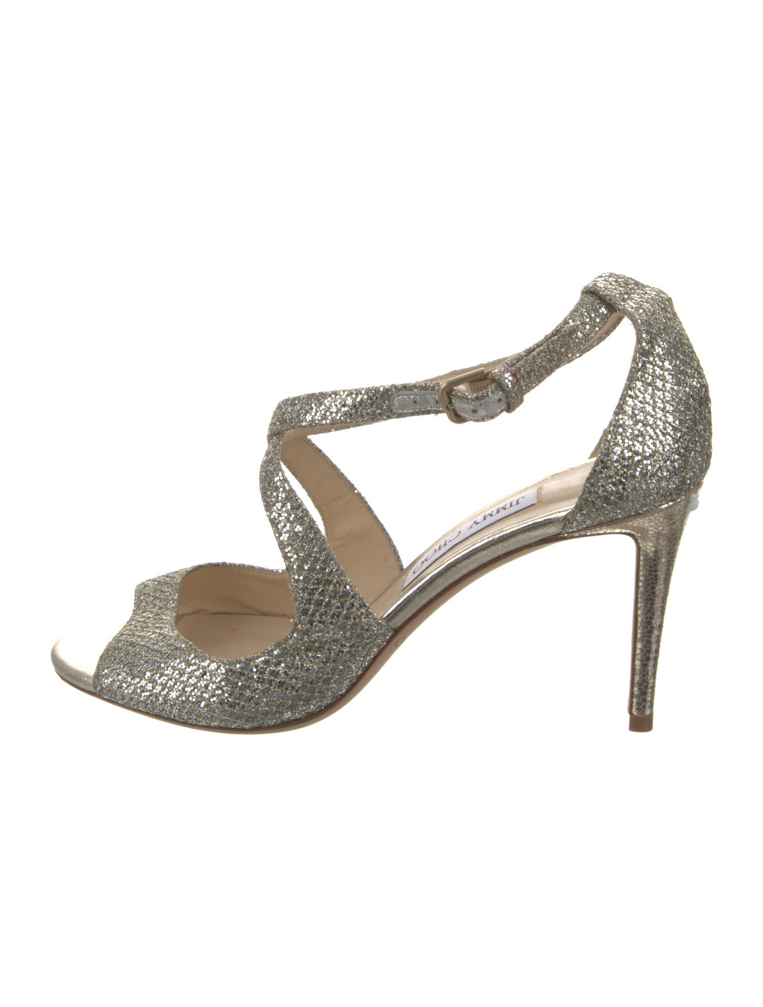 Jimmy Choo Glitter Glitter Accents Sandals