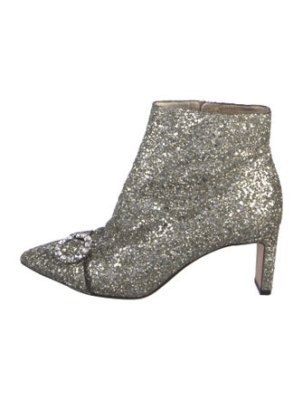 Jimmy Choo Glitter Crystal Embellishments Boots