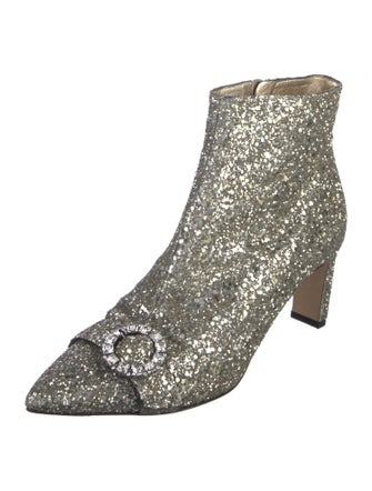 Jimmy Choo Glitter Crystal Embellishments Boots