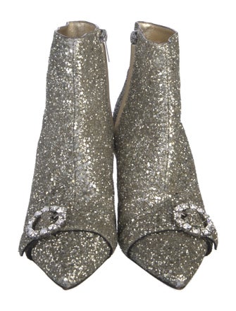 Jimmy Choo Glitter Crystal Embellishments Boots