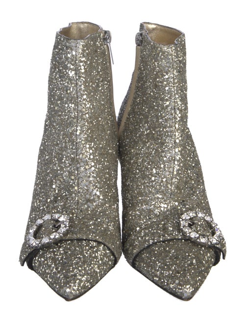 Jimmy Choo Glitter Crystal Embellishments Boots