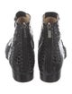 Jimmy Choo Patent Leather Animal Print Combat Boots