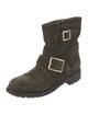 Jimmy Choo Suede Moto Boots