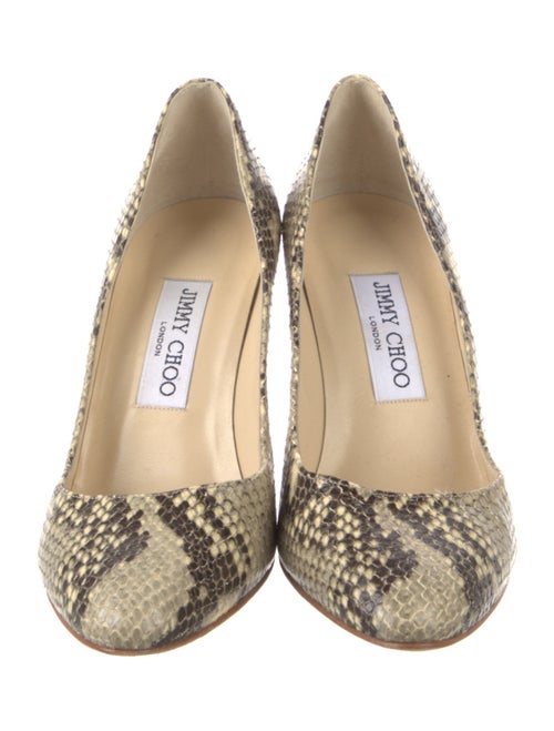 Jimmy Choo Embossed Leather Animal Print Pumps