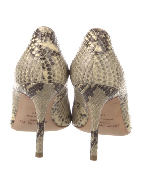 Jimmy Choo Embossed Leather Animal Print Pumps