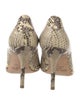 Jimmy Choo Embossed Leather Animal Print Pumps