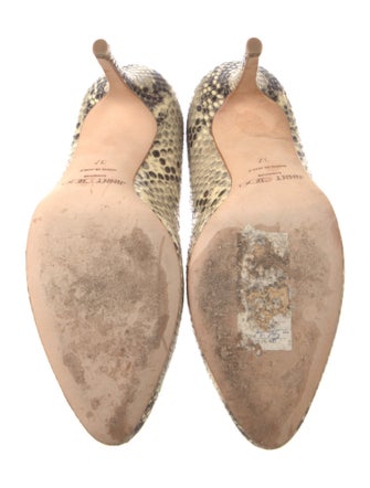 Jimmy Choo Embossed Leather Animal Print Pumps