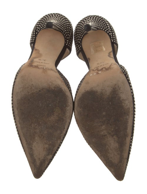 Jimmy Choo Suede Studded Accents T-Strap Pumps